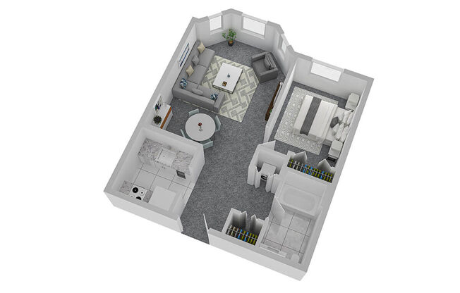 1 bed, 1 bath, 690 sqft, $2,734