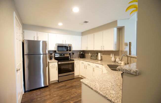 spacious kitchen with stainless steel appliances