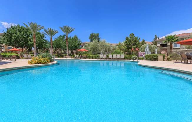 Swimming pool viewat The Fairways by Picerne, Las Vegas, Nevada