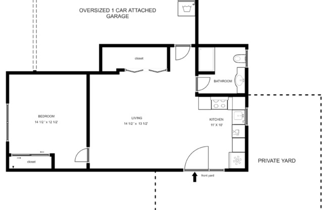 1 bed, 1 bath, 700 sqft, $2,150, Unit 16020