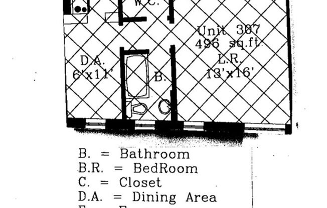 Studio, 1 bath, 308 sqft, $1,250, Unit Bayard Manor 307