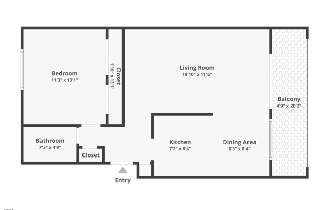 1 bed, 1 bath, 660 sqft, $1,750, Unit 306