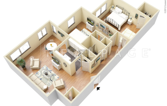 2 beds, 1 bath, 1,110 sqft, $2,351