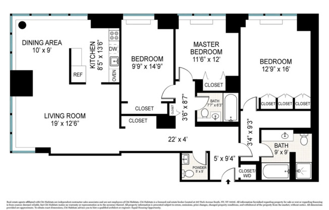 3 beds, 2.5 baths, 1,557 sqft, $14,000, Unit 7A