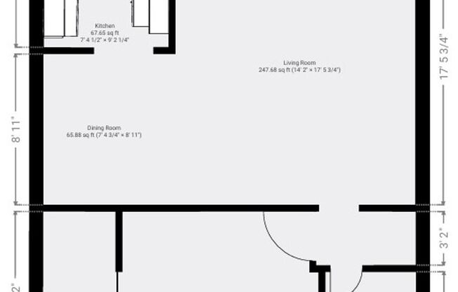Second-floor 1-bedroom apartment in Whittier.