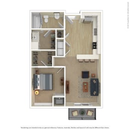 1 bed, 1 bath, 743 sqft, $1,774