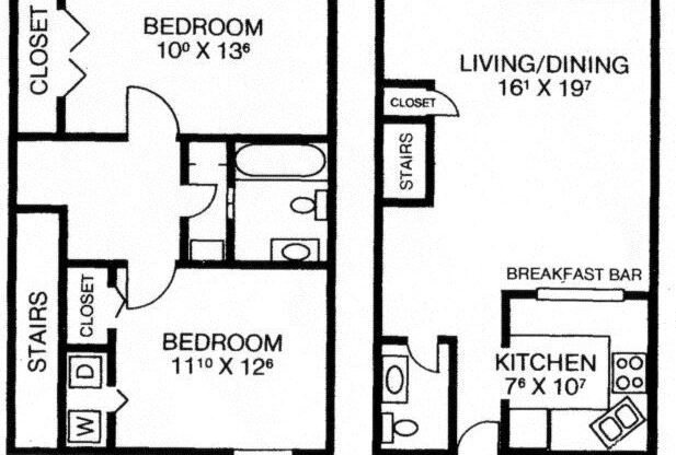 2 beds, 1.5 baths, 1,128 sqft, $840, Unit 07