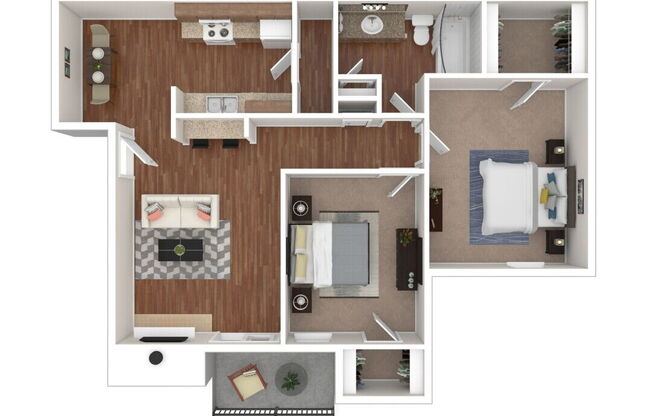 2 beds, 1 bath, 855 sqft, $1,415