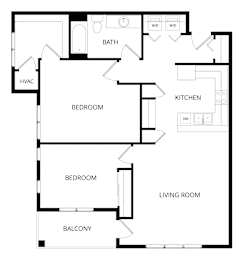 2 beds, 1 bath, 1,090 sqft, $1,785