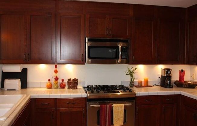 Large Carlsbad Townhouse, 3 bedroom condo with 2 Primary Bedrooms, Lagoon View From Patio, small pets allowed..