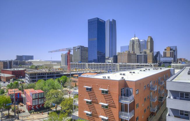 3 Bedroom/2 Bath  Downtown OKC Condo WITH 2 Covered Parking Spaces