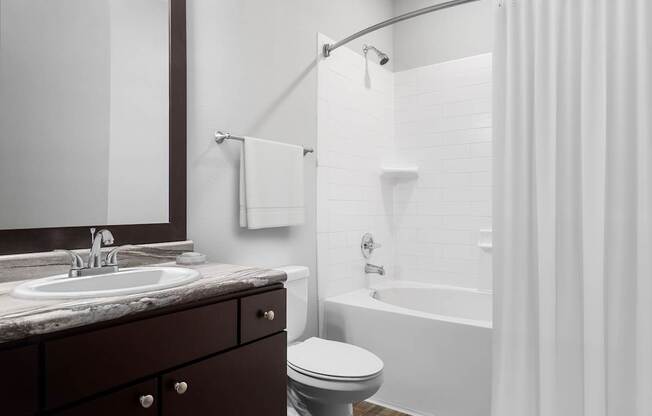 Bathroom With Bathtub at Adara Overland Park, Overland Park, KS
