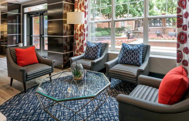 Posh Lounge Area In Clubhouse at 800 Carlyle, Alexandria, Virginia