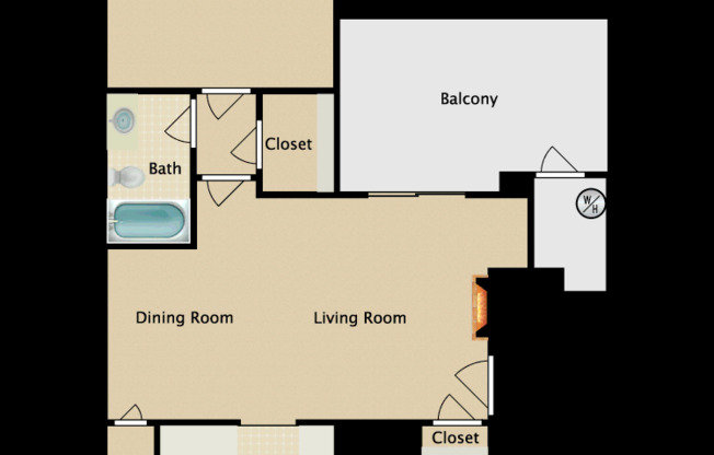 1 bed, 1 bath, 728 sqft, $1,655