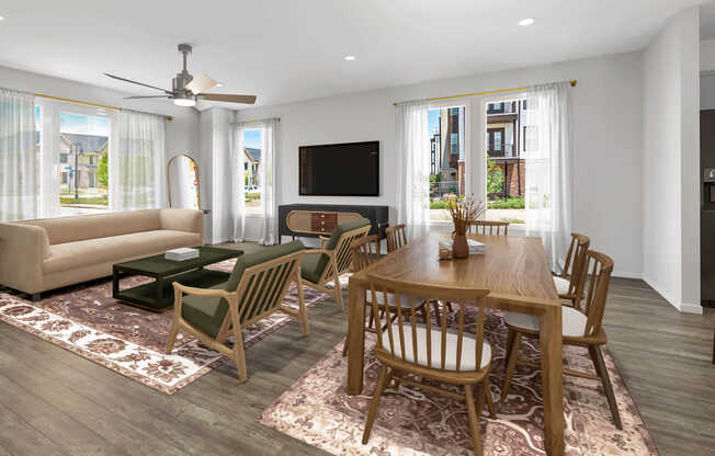 Living Room with Hard Surface Flooring