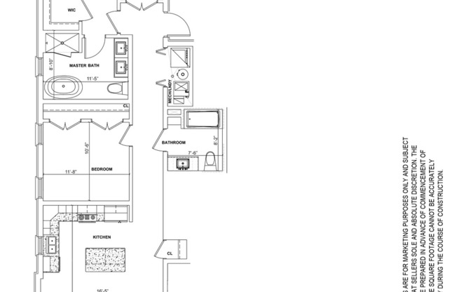 2 beds, 2 baths, 1,230 sqft, $2,550, Unit 790-2W