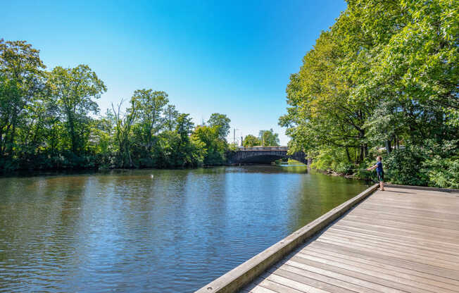 Across the street from the Charles River Bike Path.