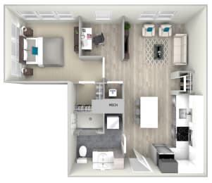 1 bed, 1 bath, 753 sqft, $3,016