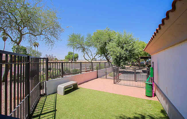 Del Mar Apartments dog park open area