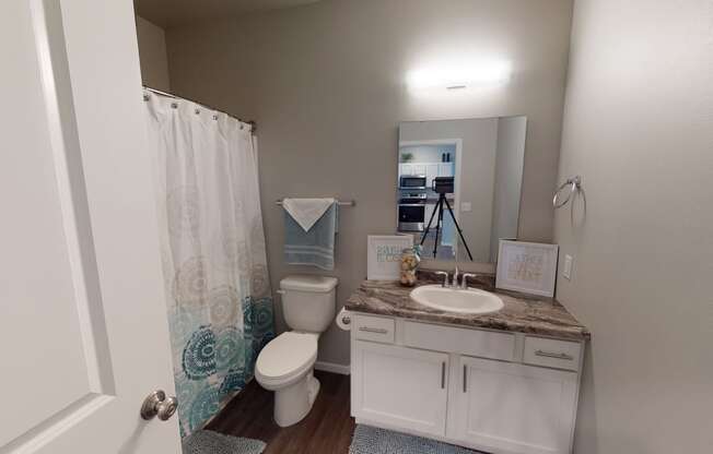 Modern Bathroom at First Street Lofts in Downtown Bismarck, Bismarck, ND