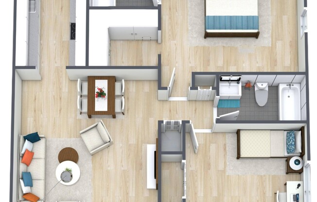 2 beds, 1.5 baths, 980 sqft, $1,375