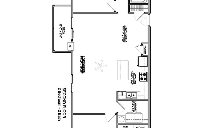 2 beds, 2 baths, 1,290 sqft, $1,829