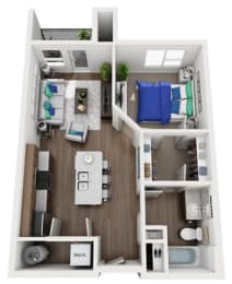 1 bed, 1 bath, 657 sqft, $1,581