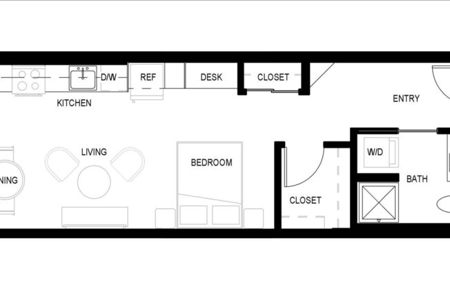 Studio, 1 bath, 506 sqft, $2,045