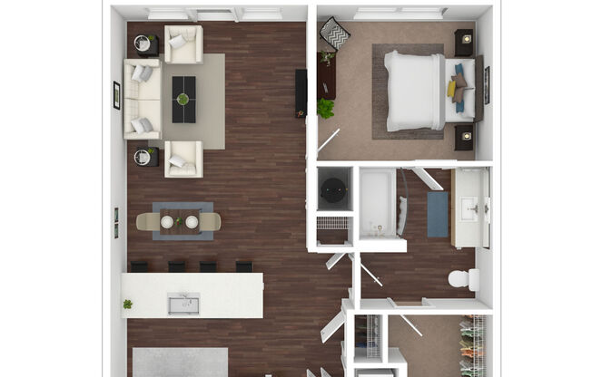 1 bed, 1 bath, 702 sqft, $1,465