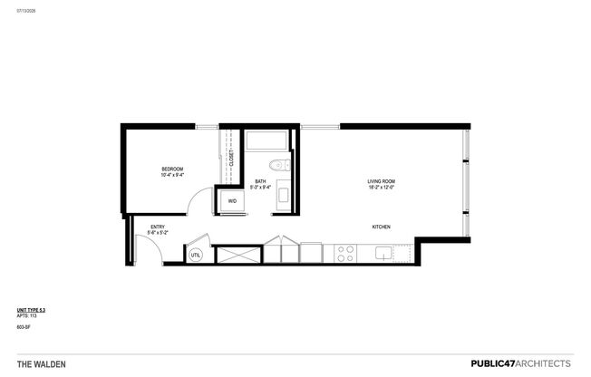 1 bed, 1 bath, 485 sqft, $1,795, Unit Unit 103