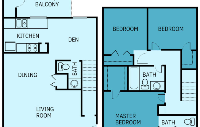 3 beds, 2.5 baths, 1,312 sqft, $1,199
