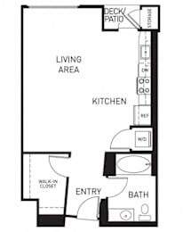 Studio, 1 bath, 620 sqft, $2,585