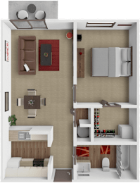 1 bed, 1 bath, 645 sqft, $1,395