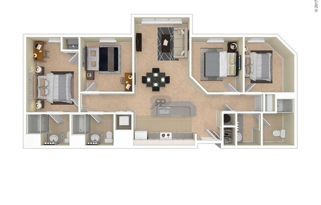 4 beds, 3 baths, 1,181 sqft, $1,497