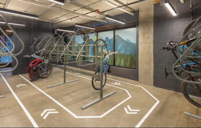 Controlled access bike room