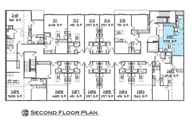 Studio, 1 bath, 408 sqft, $1,650, Unit 201