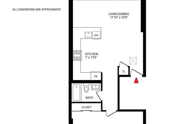 1 bed, 1 bath, $3,600, Unit 2