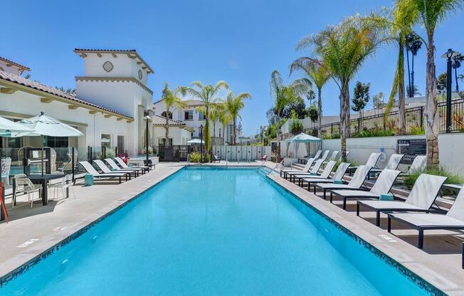 Poolside Sundeck and Grilling Area, at SETA, La Mesa, California