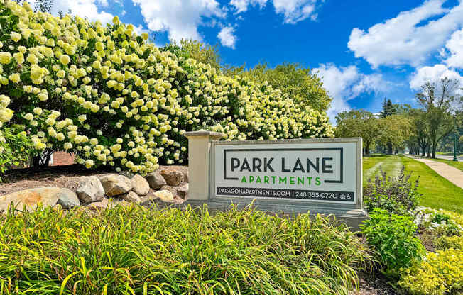 Signage at Park Lane Apartments in Southfield, MI 48033
