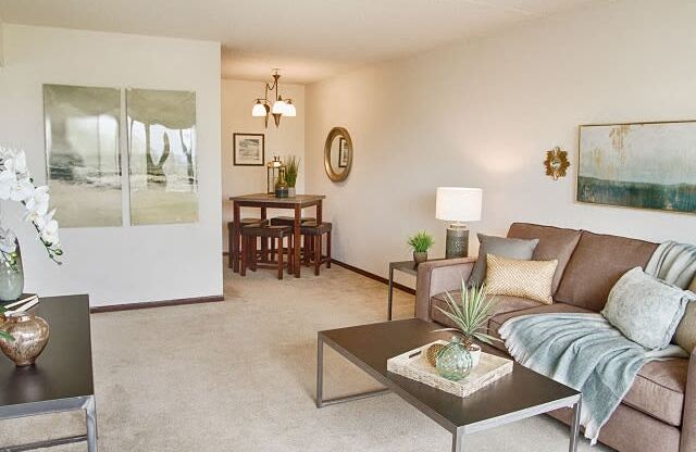 Living Room at Cambridge Towers Apartments, Hopkins, MN, 55343