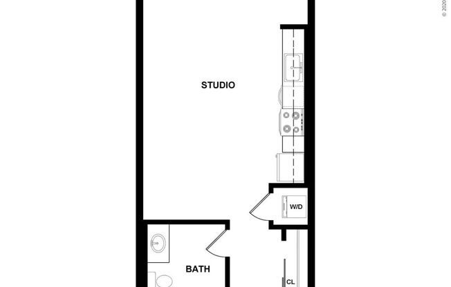 Studio, 1 bath, 562 sqft, $2,455
