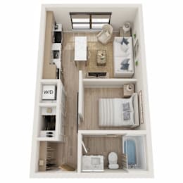 1 bed, 1 bath, 522 sqft, $1,319