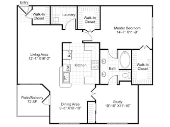 1 bed, 1 bath, 1,176 sqft, $1,851