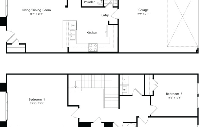 3 beds, 3 baths, 1,663 sqft, $2,751, Unit 721