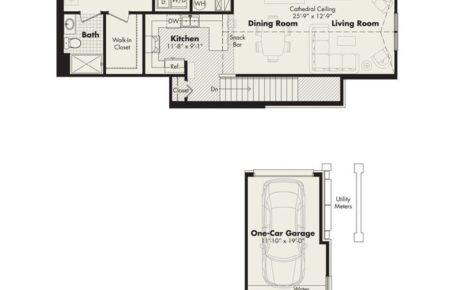 2 beds, 2 baths, 1,324 sqft, $2,125, Unit 201