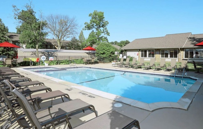 Pool With Sundecks at Edge At Farmington Hills - Farmington Hills, MI, Farmington Hills, MI