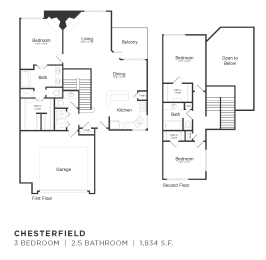 3 beds, 2.5 baths, 1,834 sqft, $2,454