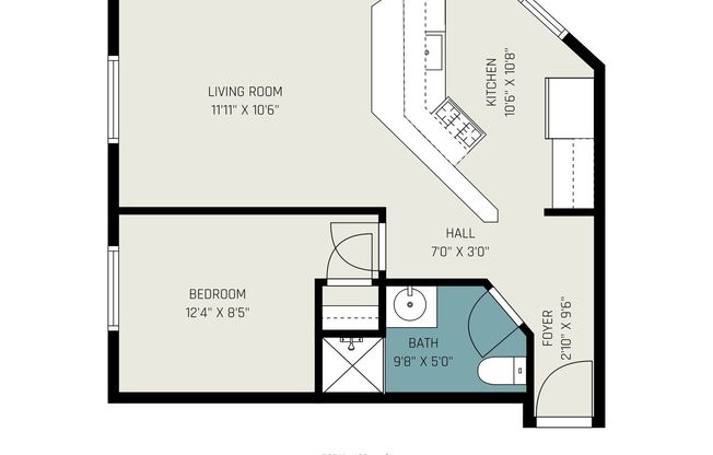 1 bed, 1 bath, $1,150