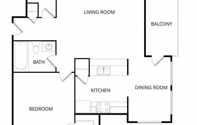 1 bed, 1 bath, 828 sqft, $1,000