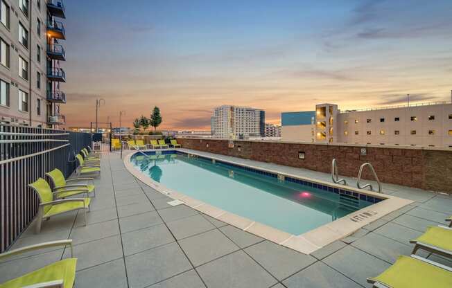 Pool with Sundeck and Stunning Views at The Manhattan Tower and Lofts, Denver, Colorado